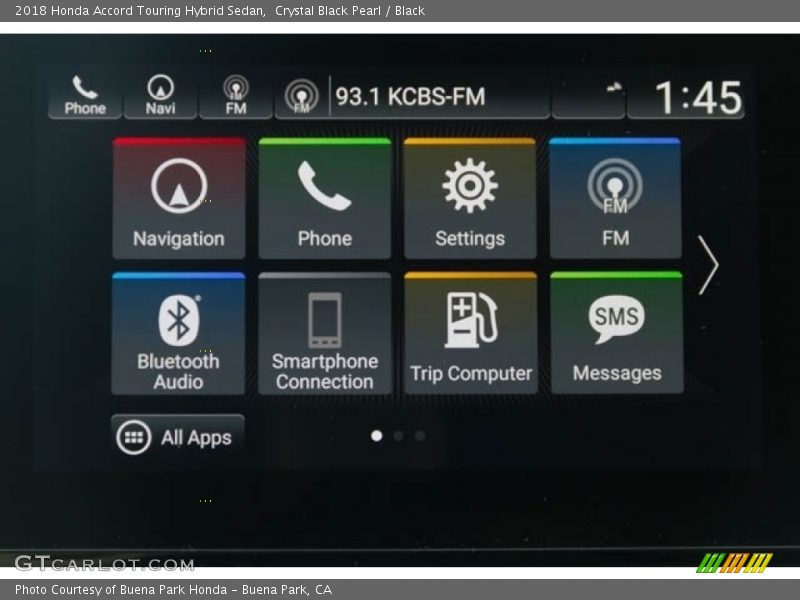 Crystal Black Pearl / Black 2018 Honda Accord Touring Hybrid Sedan