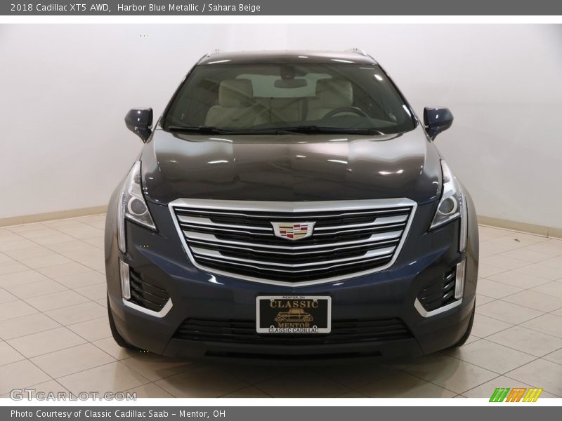 Harbor Blue Metallic / Sahara Beige 2018 Cadillac XT5 AWD