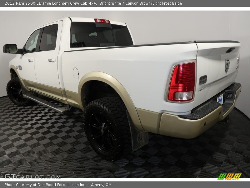 Bright White / Canyon Brown/Light Frost Beige 2013 Ram 2500 Laramie Longhorn Crew Cab 4x4
