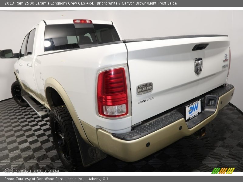 Bright White / Canyon Brown/Light Frost Beige 2013 Ram 2500 Laramie Longhorn Crew Cab 4x4