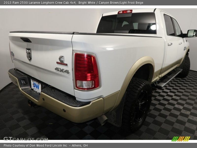 Bright White / Canyon Brown/Light Frost Beige 2013 Ram 2500 Laramie Longhorn Crew Cab 4x4