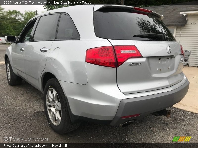 Nimbus Gray Metallic / Taupe 2007 Acura MDX Technology