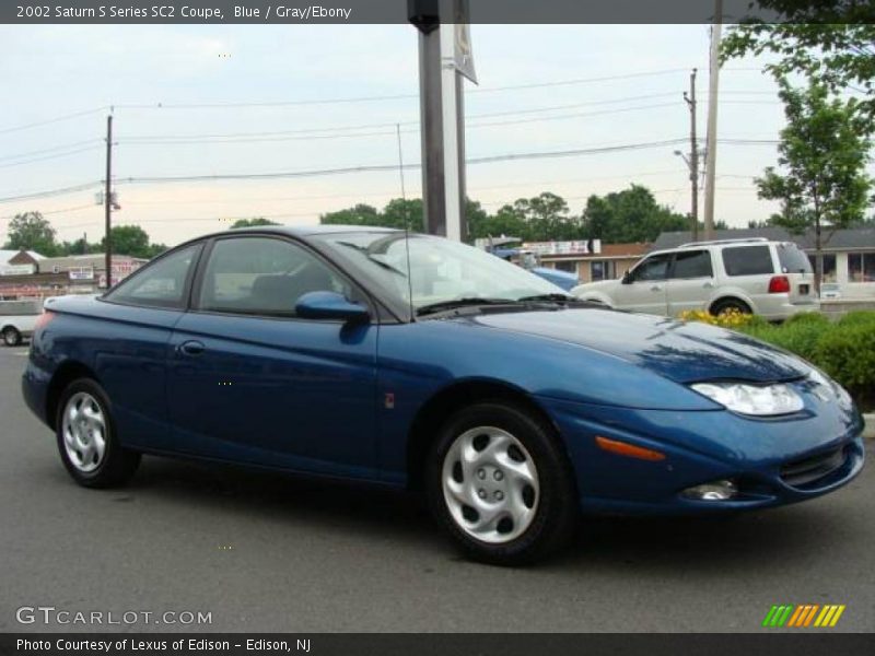 Blue / Gray/Ebony 2002 Saturn S Series SC2 Coupe