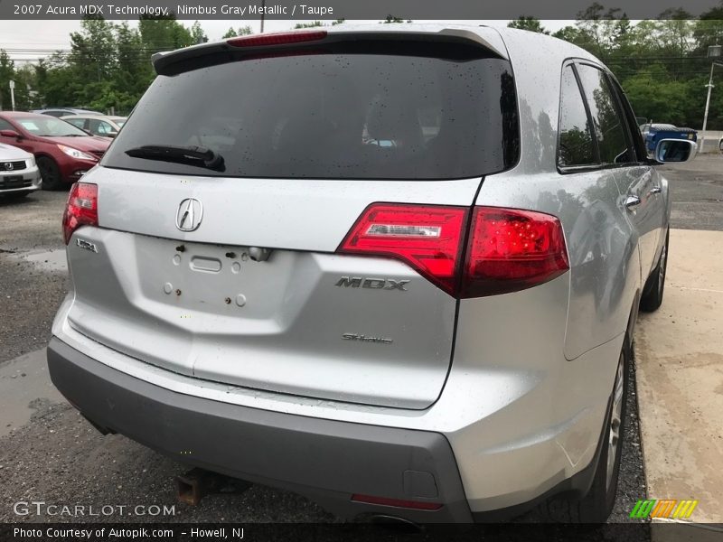 Nimbus Gray Metallic / Taupe 2007 Acura MDX Technology
