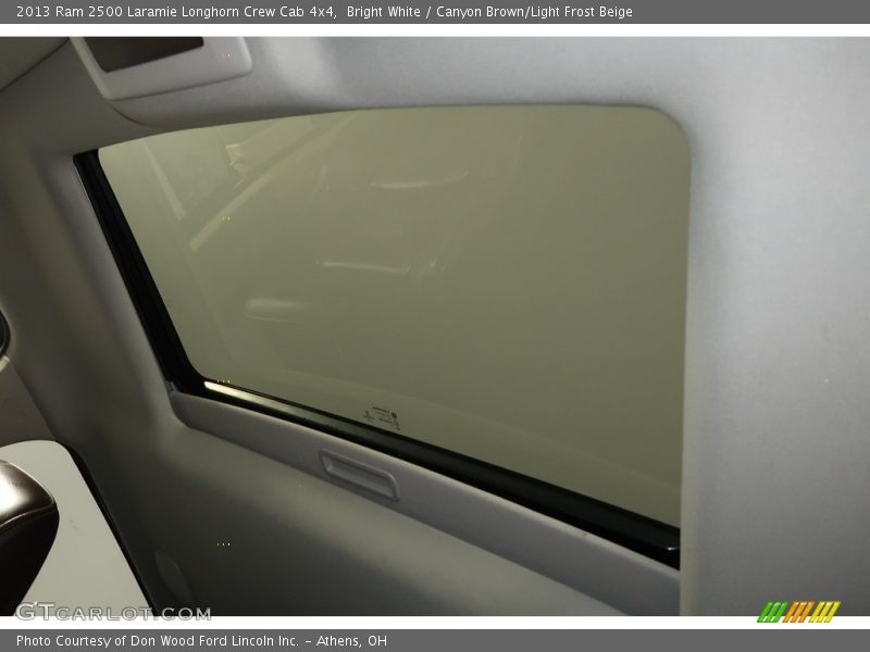 Bright White / Canyon Brown/Light Frost Beige 2013 Ram 2500 Laramie Longhorn Crew Cab 4x4