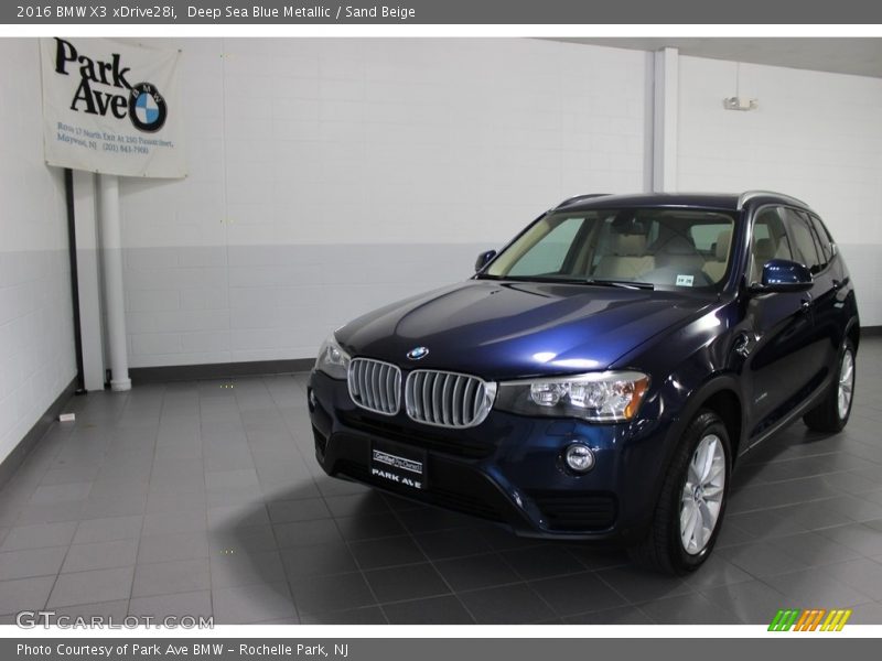Deep Sea Blue Metallic / Sand Beige 2016 BMW X3 xDrive28i