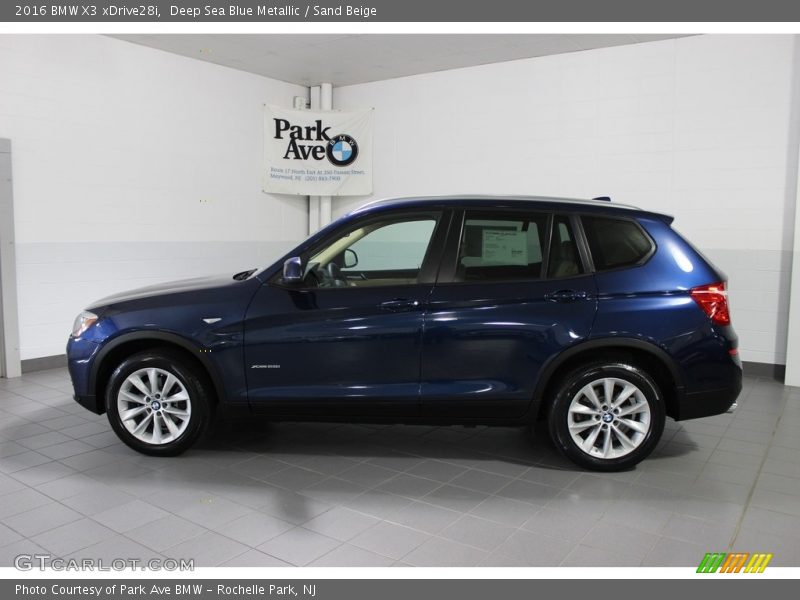 Deep Sea Blue Metallic / Sand Beige 2016 BMW X3 xDrive28i