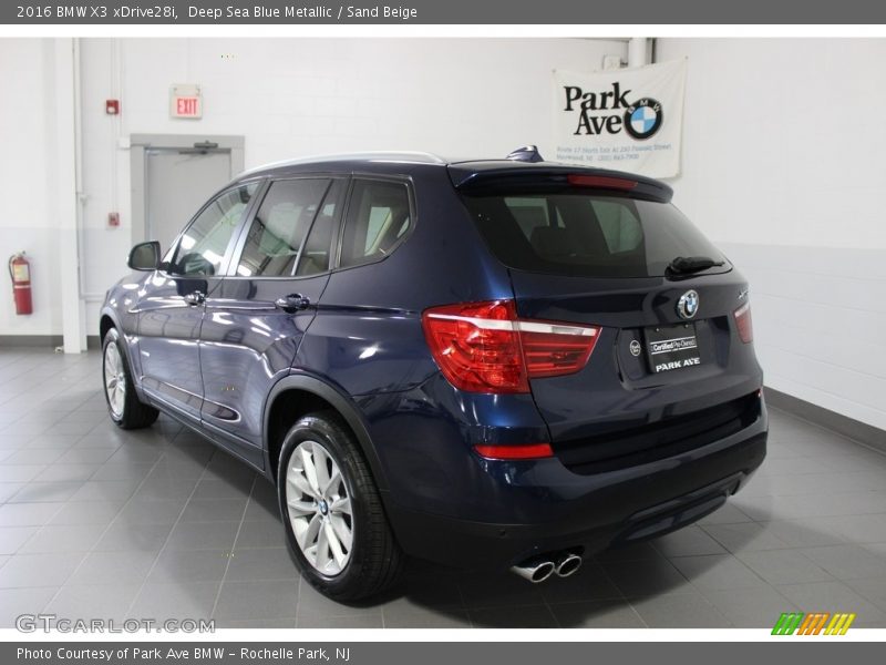 Deep Sea Blue Metallic / Sand Beige 2016 BMW X3 xDrive28i