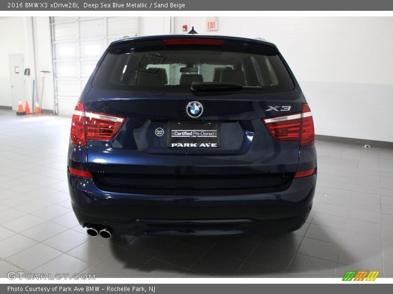 Deep Sea Blue Metallic / Sand Beige 2016 BMW X3 xDrive28i