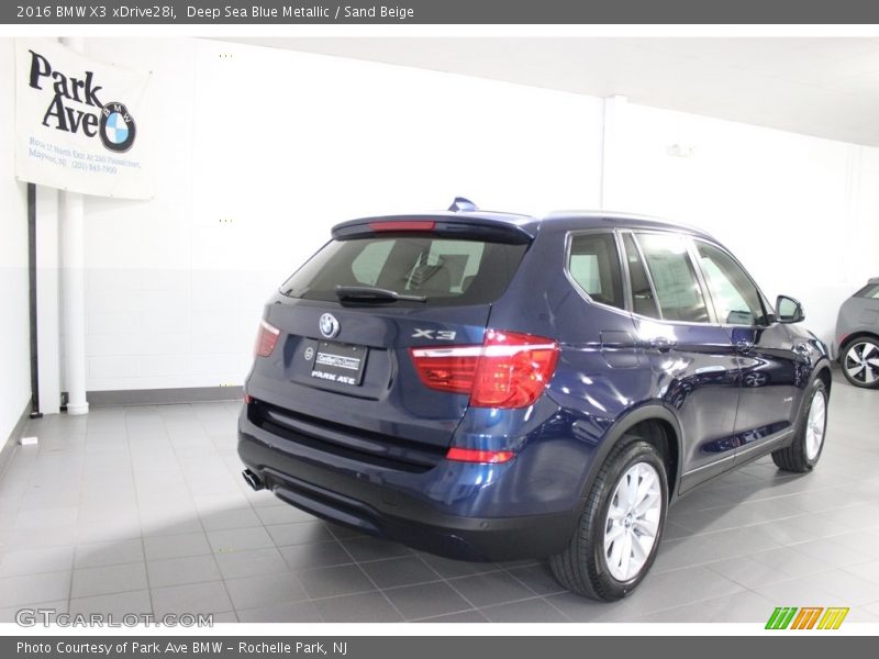 Deep Sea Blue Metallic / Sand Beige 2016 BMW X3 xDrive28i