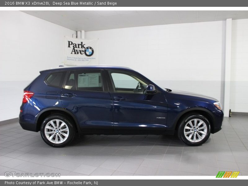 Deep Sea Blue Metallic / Sand Beige 2016 BMW X3 xDrive28i