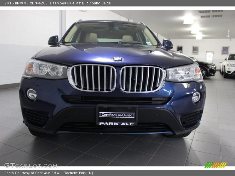 Deep Sea Blue Metallic / Sand Beige 2016 BMW X3 xDrive28i
