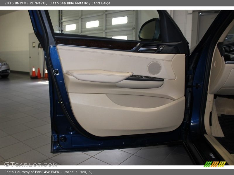 Deep Sea Blue Metallic / Sand Beige 2016 BMW X3 xDrive28i
