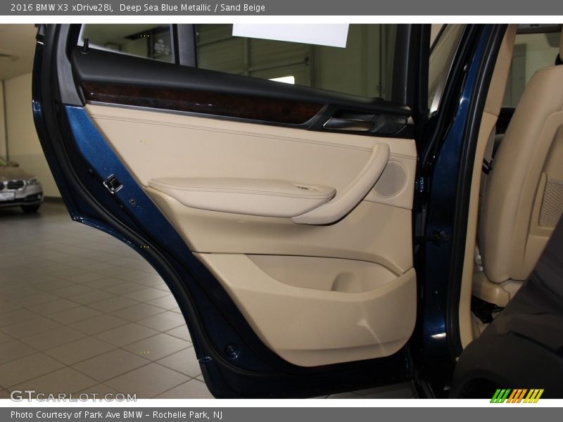 Deep Sea Blue Metallic / Sand Beige 2016 BMW X3 xDrive28i