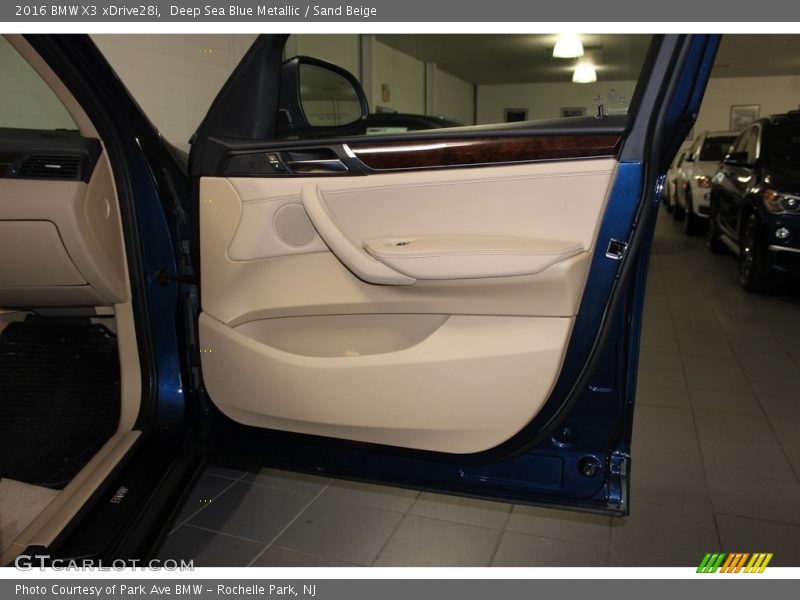Deep Sea Blue Metallic / Sand Beige 2016 BMW X3 xDrive28i
