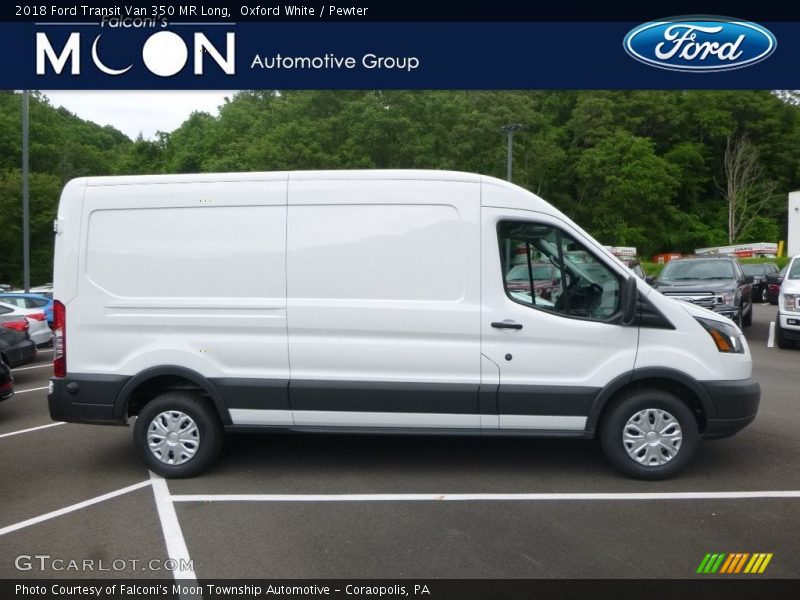 Oxford White / Pewter 2018 Ford Transit Van 350 MR Long