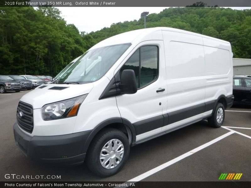 Oxford White / Pewter 2018 Ford Transit Van 350 MR Long