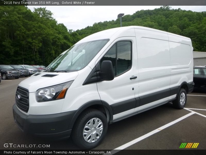 Oxford White / Pewter 2018 Ford Transit Van 350 MR Long