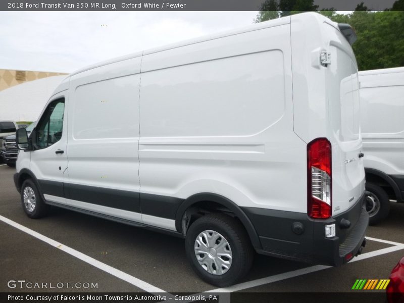 Oxford White / Pewter 2018 Ford Transit Van 350 MR Long
