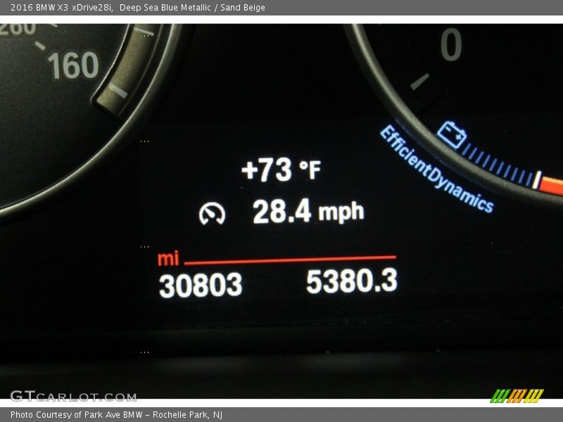 Deep Sea Blue Metallic / Sand Beige 2016 BMW X3 xDrive28i