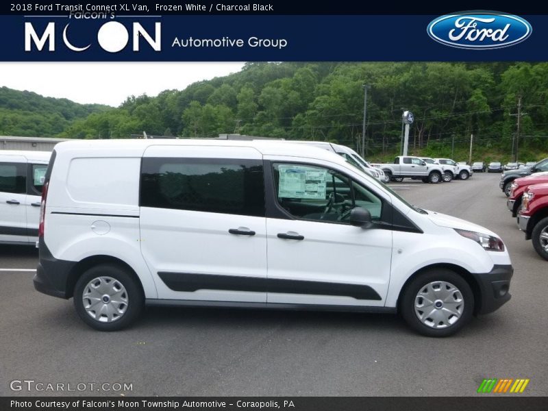 Frozen White / Charcoal Black 2018 Ford Transit Connect XL Van