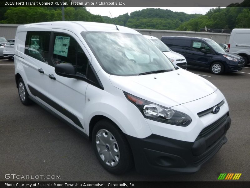 Frozen White / Charcoal Black 2018 Ford Transit Connect XL Van