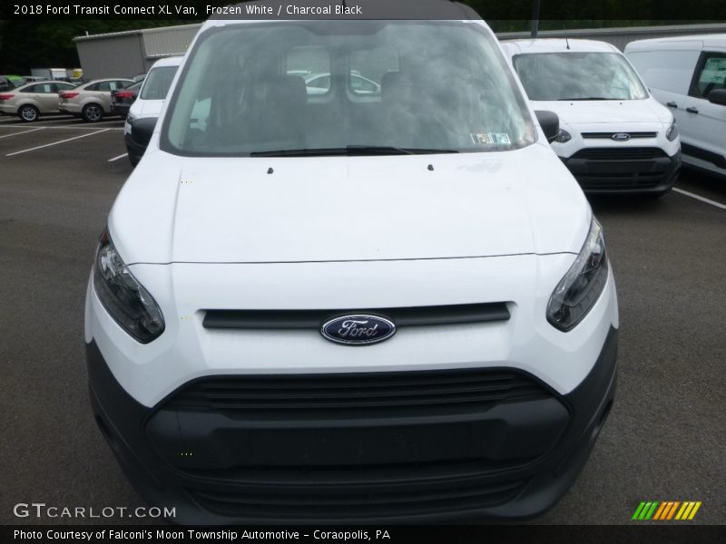 Frozen White / Charcoal Black 2018 Ford Transit Connect XL Van