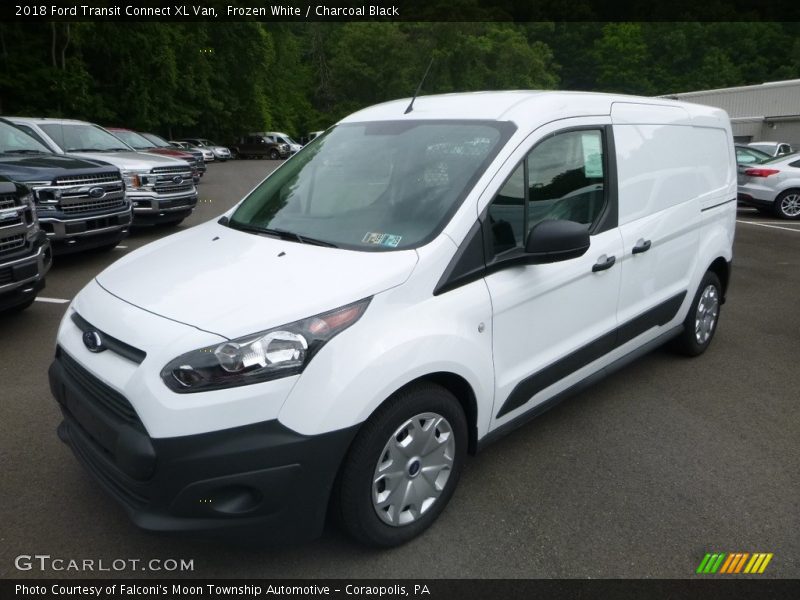 Frozen White / Charcoal Black 2018 Ford Transit Connect XL Van