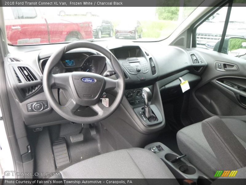 Frozen White / Charcoal Black 2018 Ford Transit Connect XL Van