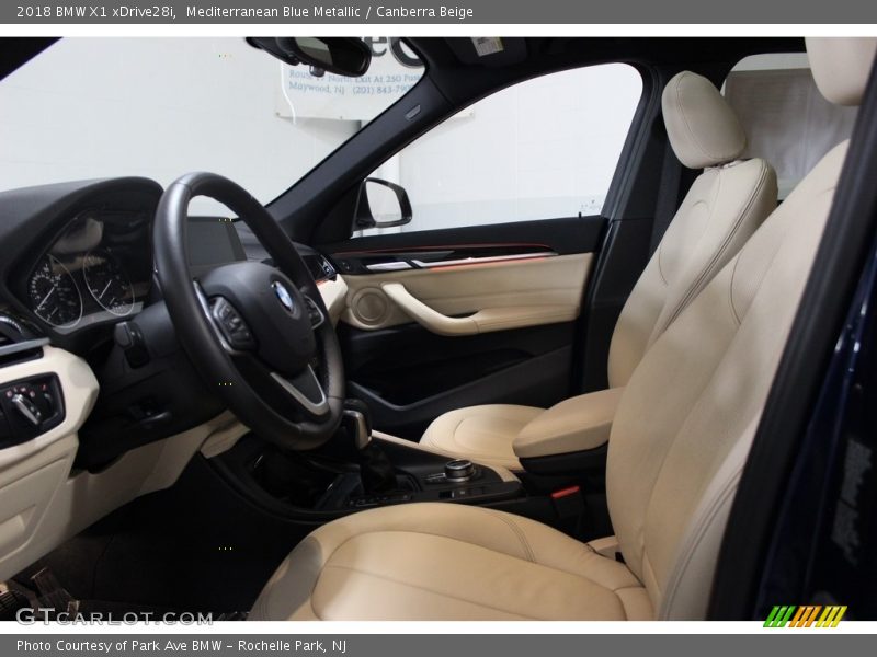 Mediterranean Blue Metallic / Canberra Beige 2018 BMW X1 xDrive28i