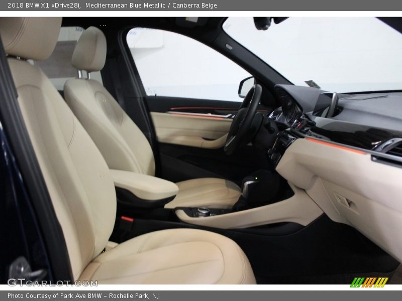 Mediterranean Blue Metallic / Canberra Beige 2018 BMW X1 xDrive28i