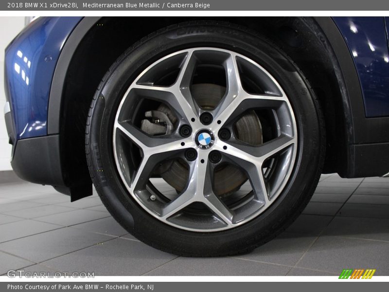 Mediterranean Blue Metallic / Canberra Beige 2018 BMW X1 xDrive28i