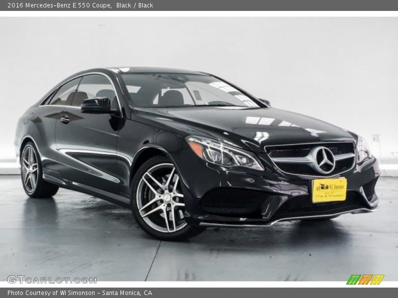 Black / Black 2016 Mercedes-Benz E 550 Coupe