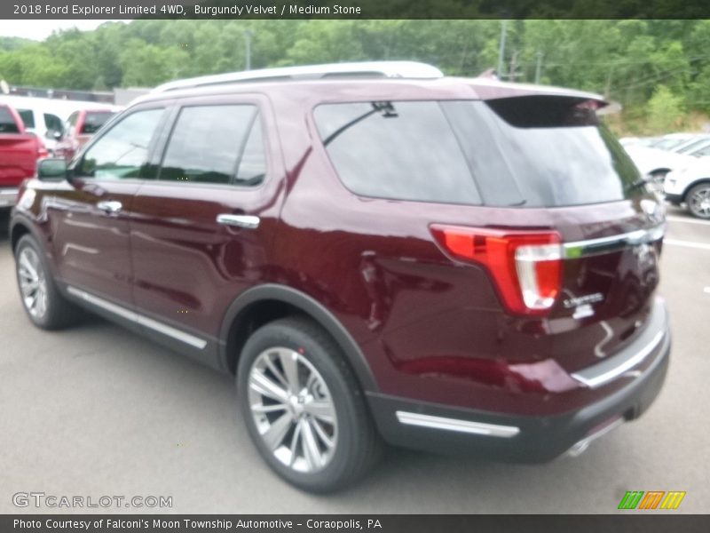 Burgundy Velvet / Medium Stone 2018 Ford Explorer Limited 4WD