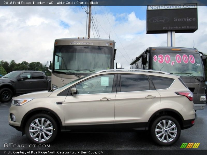 White Gold / Charcoal Black 2018 Ford Escape Titanium 4WD