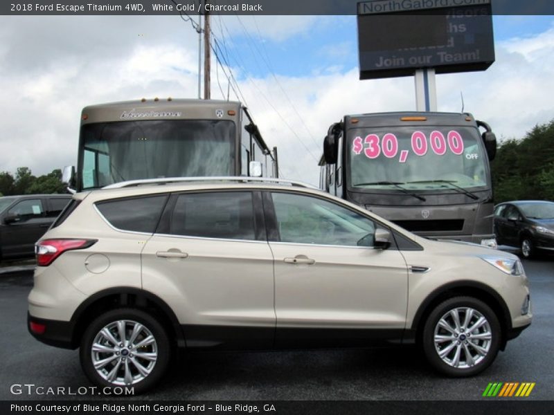 White Gold / Charcoal Black 2018 Ford Escape Titanium 4WD