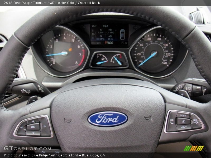 White Gold / Charcoal Black 2018 Ford Escape Titanium 4WD
