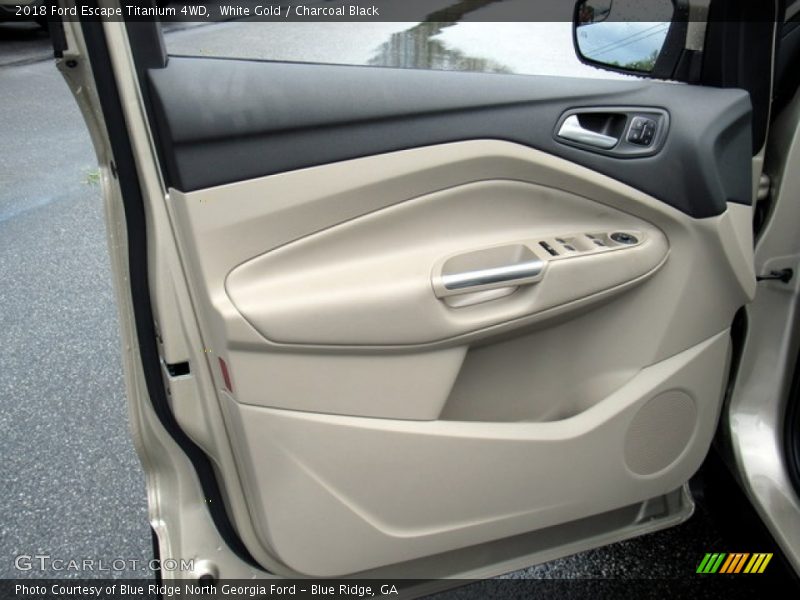 White Gold / Charcoal Black 2018 Ford Escape Titanium 4WD