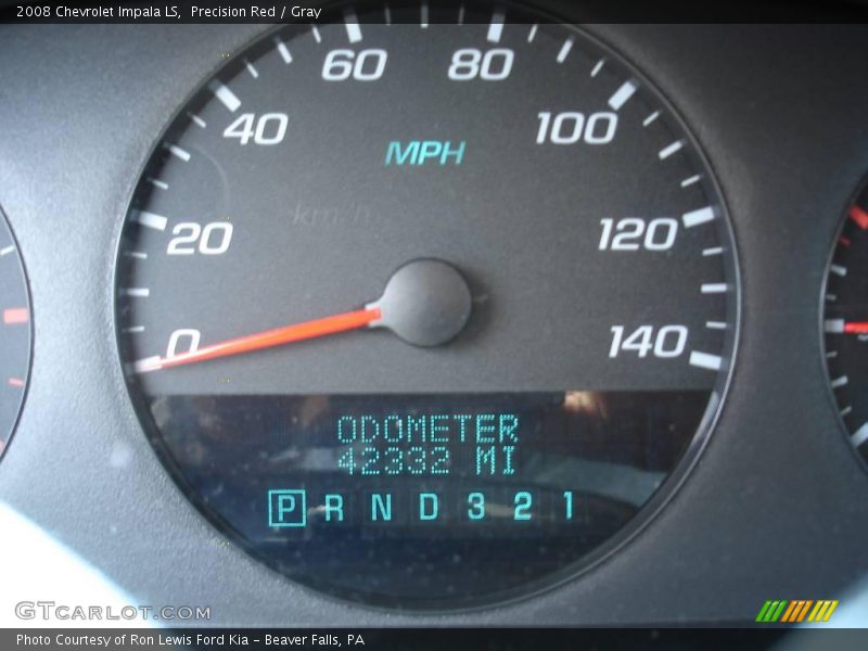 Precision Red / Gray 2008 Chevrolet Impala LS