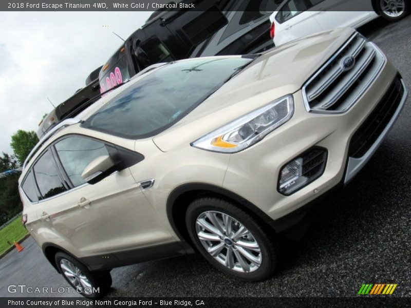 White Gold / Charcoal Black 2018 Ford Escape Titanium 4WD