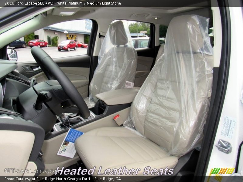 White Platinum / Medium Light Stone 2018 Ford Escape SEL 4WD