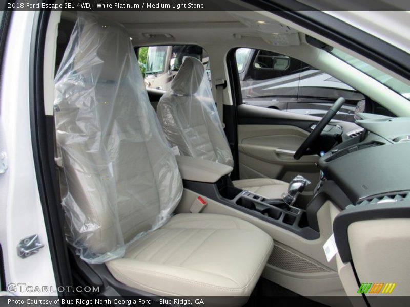 White Platinum / Medium Light Stone 2018 Ford Escape SEL 4WD