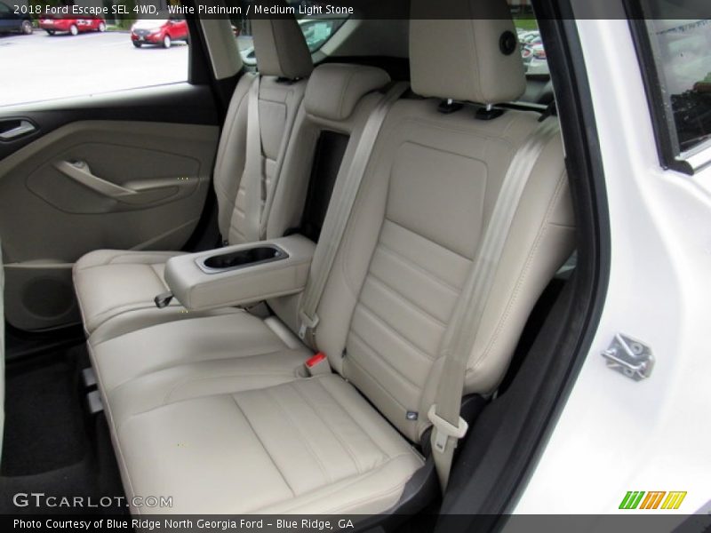 White Platinum / Medium Light Stone 2018 Ford Escape SEL 4WD