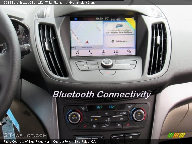 White Platinum / Medium Light Stone 2018 Ford Escape SEL 4WD
