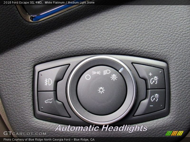 White Platinum / Medium Light Stone 2018 Ford Escape SEL 4WD