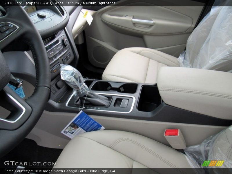 White Platinum / Medium Light Stone 2018 Ford Escape SEL 4WD