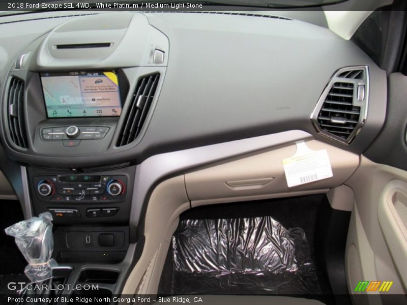 White Platinum / Medium Light Stone 2018 Ford Escape SEL 4WD