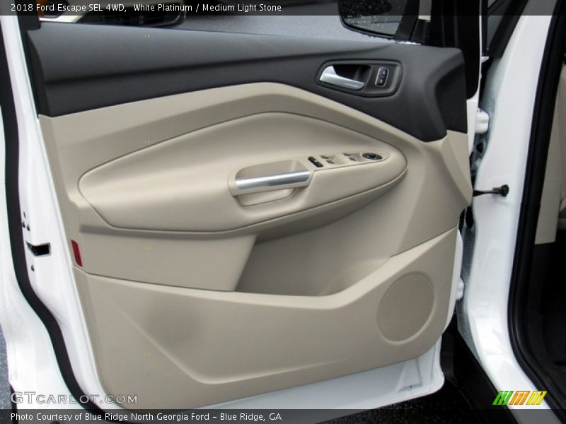 White Platinum / Medium Light Stone 2018 Ford Escape SEL 4WD