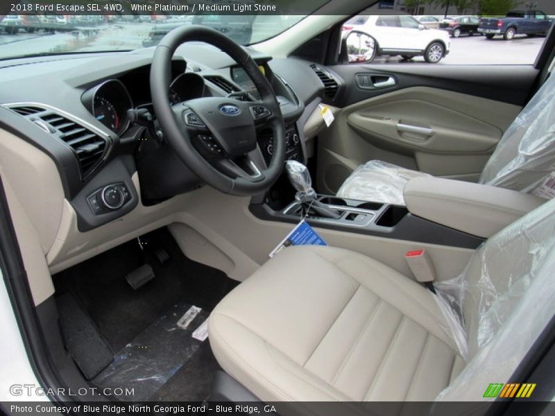 White Platinum / Medium Light Stone 2018 Ford Escape SEL 4WD