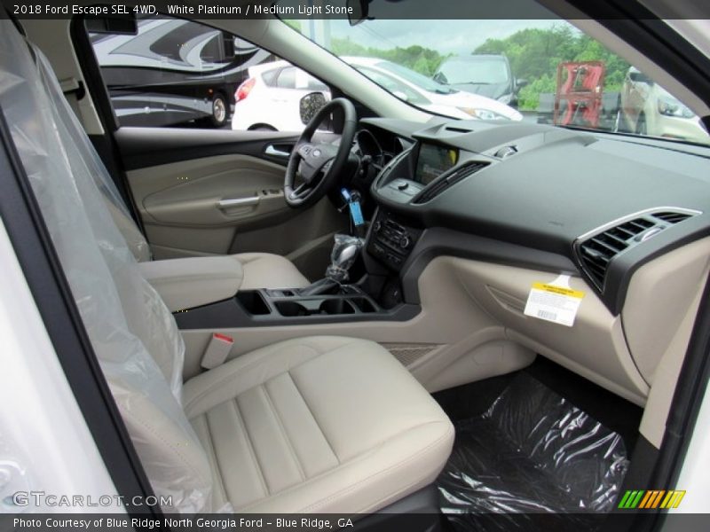 White Platinum / Medium Light Stone 2018 Ford Escape SEL 4WD